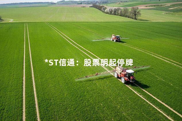 *ST信通：股票明起停牌