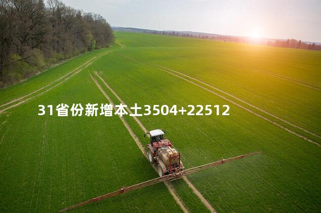 31省份新增本土3504+22512