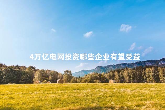 4万亿电网投资哪些企业有望受益