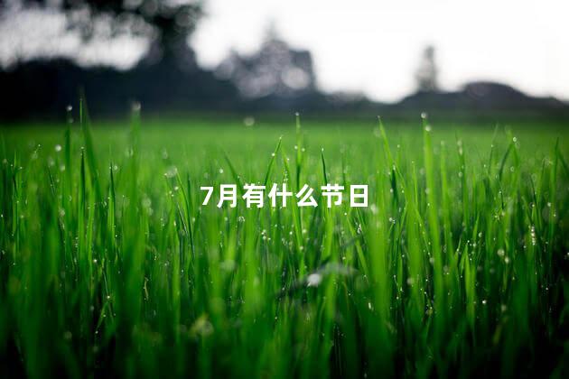 7月有什么节日