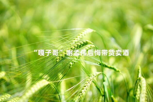 “嘎子哥”谢孟伟后悔带货卖酒