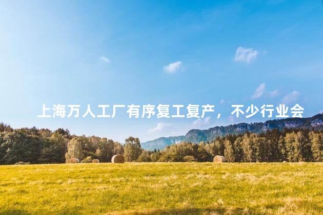 上海万人工厂有序复工复产，不少行业会出现问题