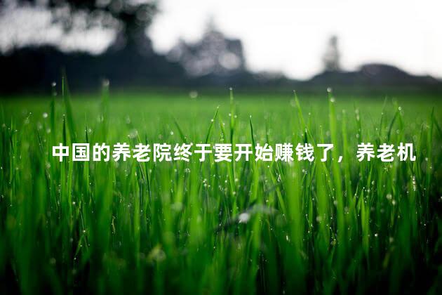 中国的养老院终于要开始赚钱了，养老机构在泥潭中整整挣扎20年