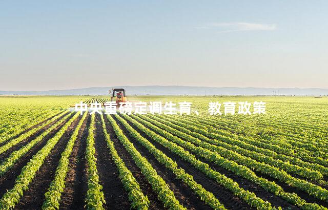 中央重磅定调生育、教育政策