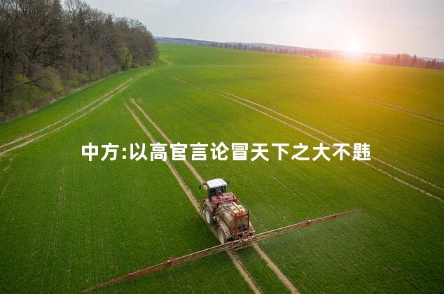 中方:以高官言论冒天下之大不韪