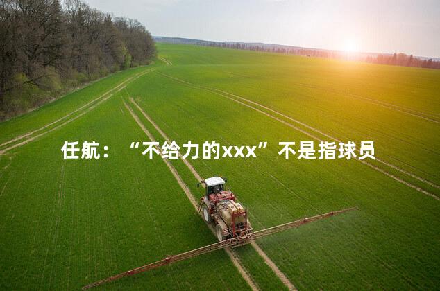 任航：“不给力的xxx”不是指球员