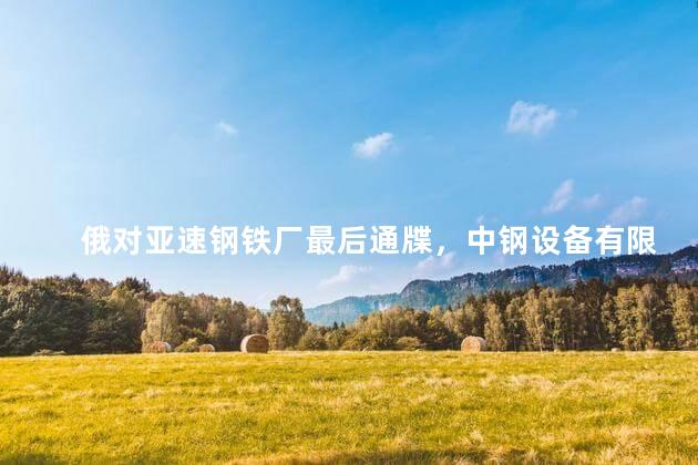 俄对亚速钢铁厂最后通牒，中钢设备有限公司俄罗斯项目