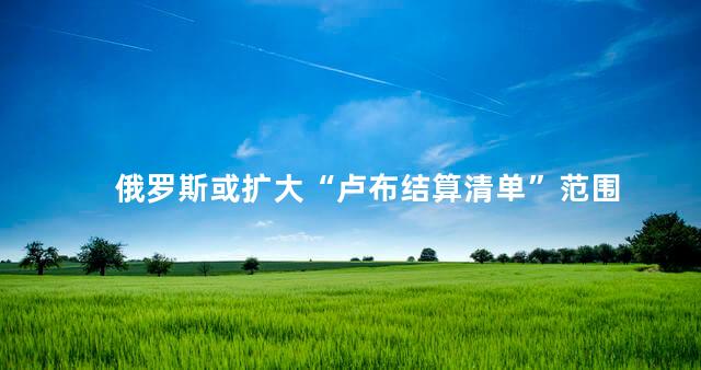 俄罗斯或扩大“卢布结算清单”范围