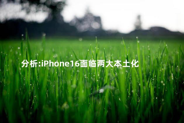 分析:iPhone16面临两大本土化难题