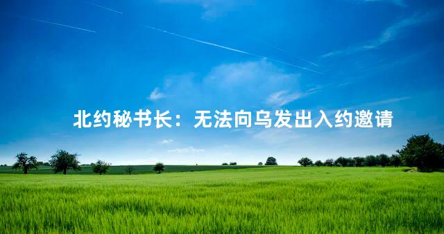 北约秘书长：无法向乌发出入约邀请