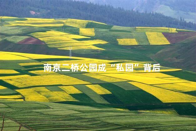 南京二桥公园成“私园”背后