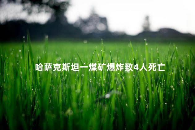 哈萨克斯坦一煤矿爆炸致4人死亡