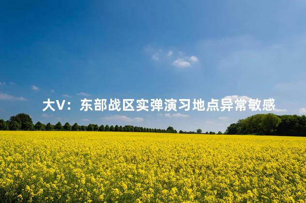 大V：东部战区实弹演习地点异常敏感
