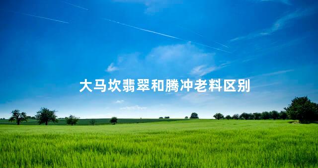 大马坎翡翠和腾冲老料区别