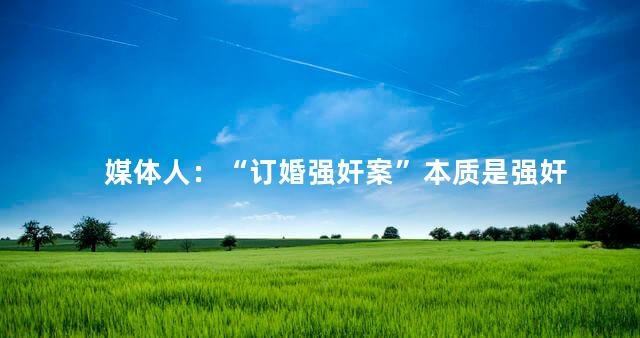 媒体人：“订婚强奸案”本质是强奸