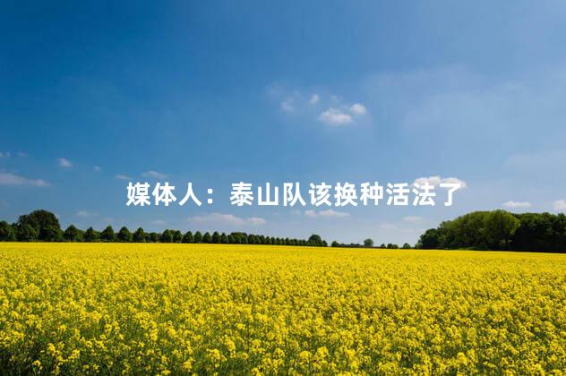 媒体人：泰山队该换种活法了