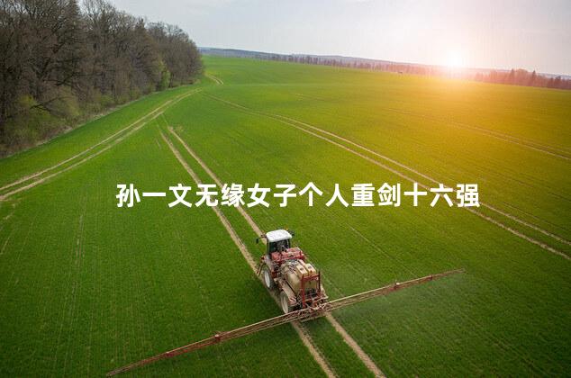孙一文无缘女子个人重剑十六强