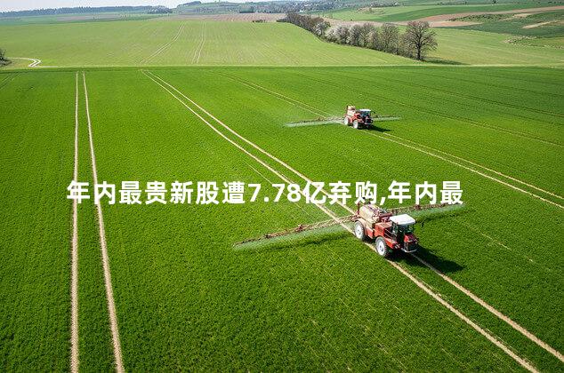 年内最贵新股遭7.78亿弃购,年内最惨新股