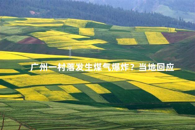 广州一村落发生煤气爆炸？当地回应