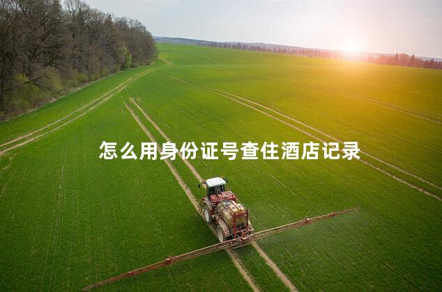 怎么用身份证号查住酒店记录
