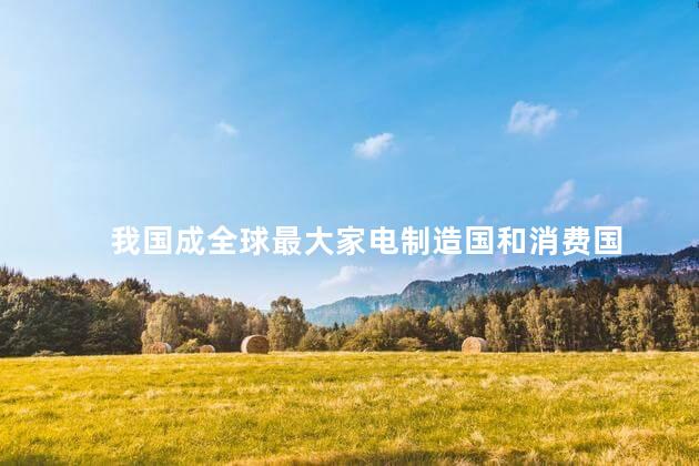 我国成全球最大家电制造国和消费国