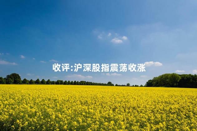收评:沪深股指震荡收涨