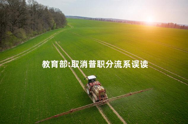 教育部:取消普职分流系误读