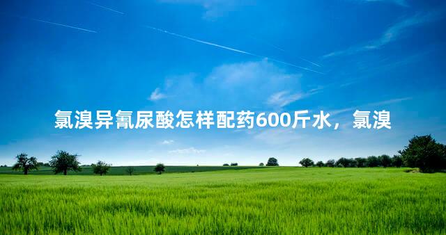 氯溴异氰尿酸怎样配药600斤水，氯溴异氰尿酸怎样配药能与甲维盐一起吗