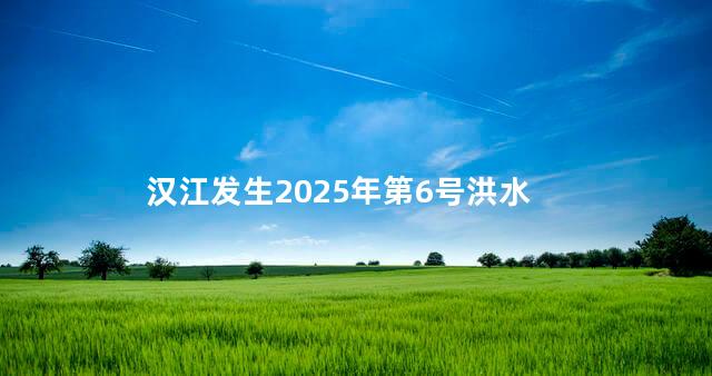 汉江发生2025年第6号洪水