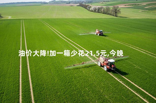 油价大降!加一箱少花21.5元,今晚降油价!加满一箱油少花4元