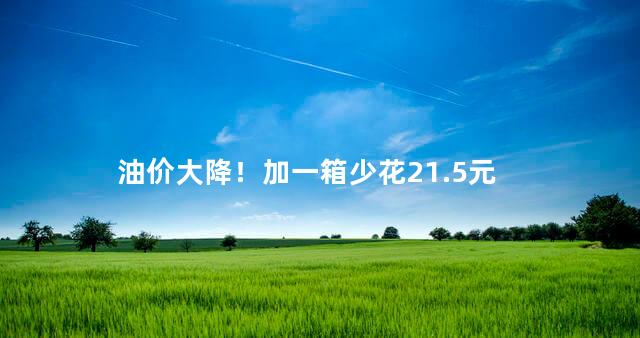 油价大降！加一箱少花21.5元