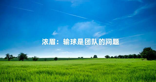 浓眉：输球是团队的问题
