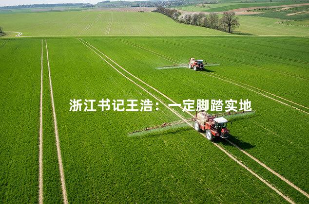 浙江书记王浩：一定脚踏实地