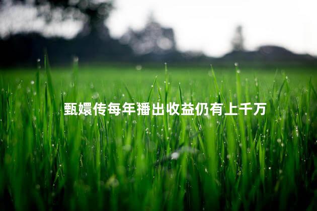 甄嬛传每年播出收益仍有上千万