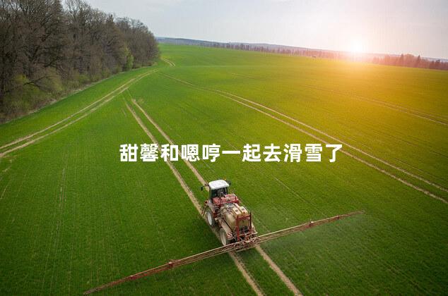 甜馨和嗯哼一起去滑雪了