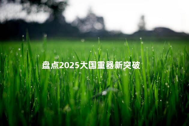 盘点2025大国重器新突破
