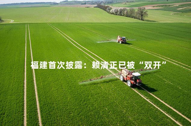 福建首次披露：赖清正已被“双开”