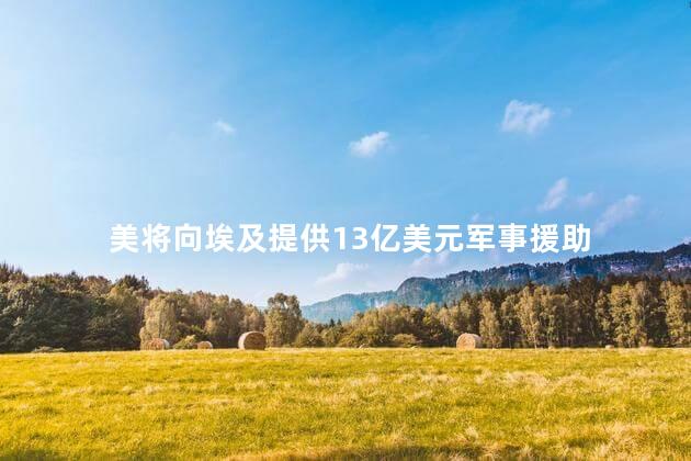 美将向埃及提供13亿美元军事援助