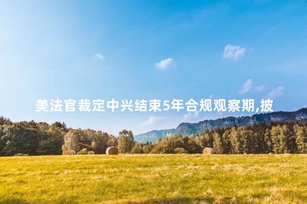 美法官裁定中兴结束5年合规观察期,披露相关公告内容后再复牌