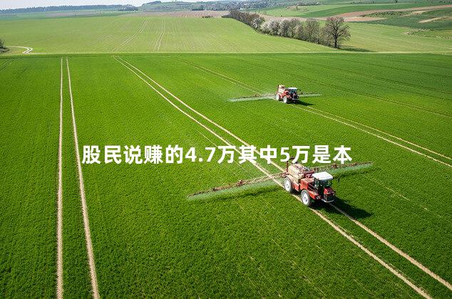 股民说赚的4.7万其中5万是本