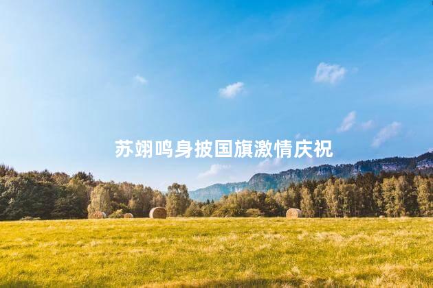 苏翊鸣身披国旗激情庆祝