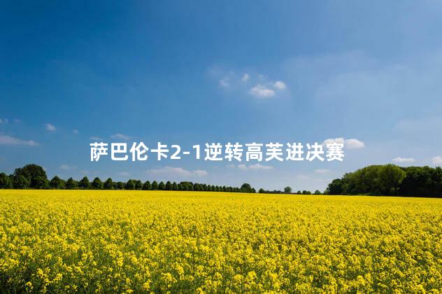 萨巴伦卡2-1逆转高芙进决赛