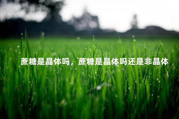 蔗糖是晶体吗，蔗糖是晶体吗还是非晶体