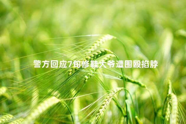 警方回应7旬修鞋大爷遭围殴掐脖