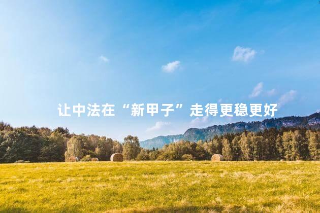 让中法在“新甲子”走得更稳更好