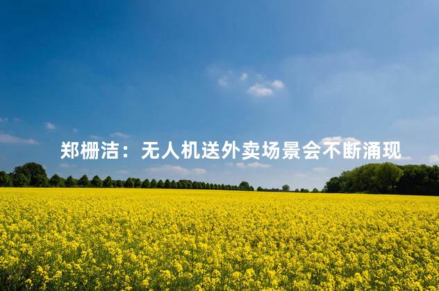 郑栅洁：无人机送外卖场景会不断涌现