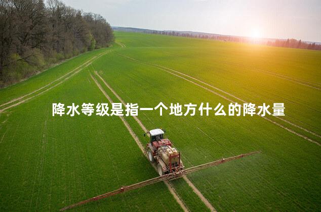 降水等级是指一个地方什么的降水量